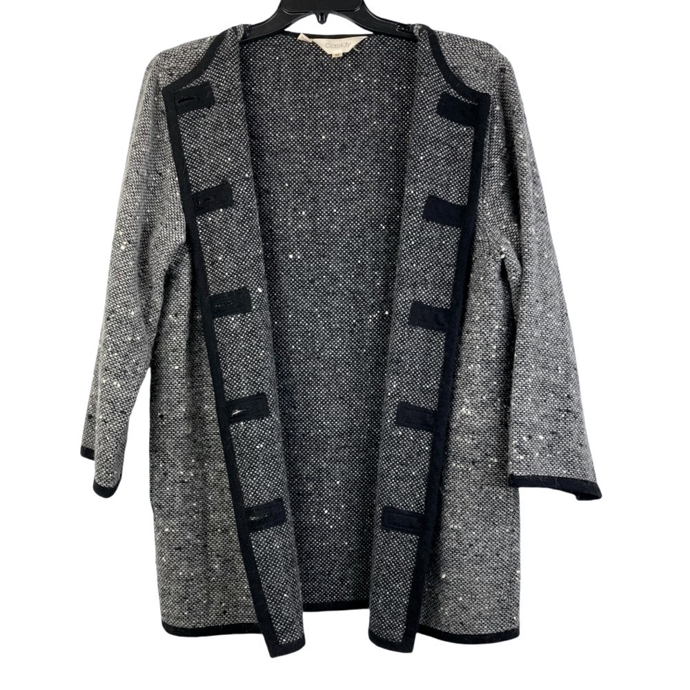 Vintage Cassidy Longline Tweed Wool Blazer Women’s M Minimalist Wardrobe Capsule